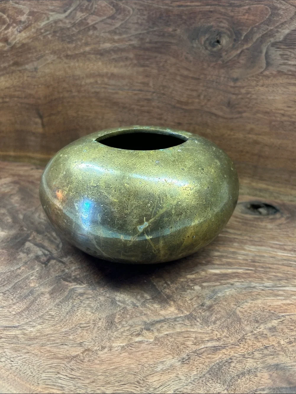 Brass ‘Football’ shaped vase